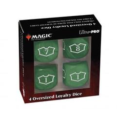 Ultra Pro - Deluxe 22MM Forest Loyalty Dice Set with 7-12 for Magic: The Gathering