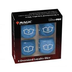 Ultra Pro - Deluxe 22MM Island Loyalty Dice Set with 7-12 for Magic: The Gathering