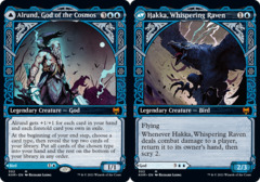 Alrund, God of the Cosmos // Hakka, Whispering Raven - Foil - Showcase