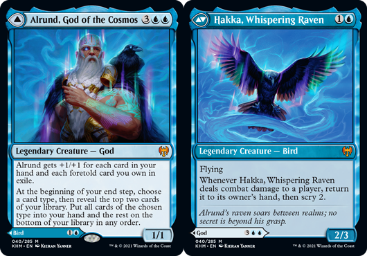 Alrund, God of the Cosmos // Hakka, Whispering Raven - Foil