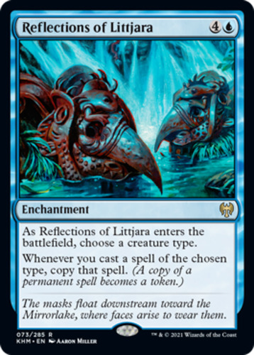 Reflections of Littjara 1x FOIL KHM MTG Kaldheim Rare MINT blue Reflections of Littjara 1x FOIL KHM MTG Kaldheim Rare MINT blue