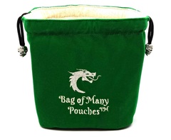 Old School Dice: Bag of Many Pouches - Green