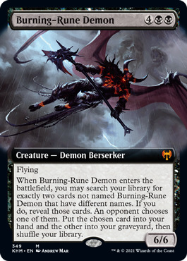 Burning-Rune Demon - Foil - Extended Art