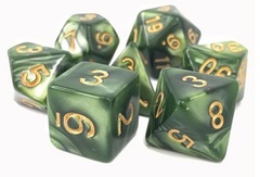 Poly 7 Dice Set: Druid'S Summer (Grass Pearl)