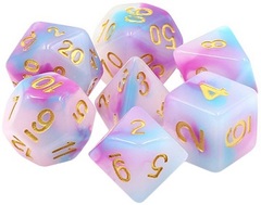 Poly 7 Dice Set: I Feel Pretty (Purple/Blue Jade Opaque)