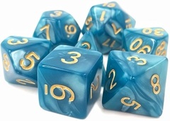 Poly 7 Dice Set: Sleepy Sky (Opaque Blue Pearl)