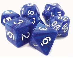 Poly 7 Dice Set: Sigil Of Faith (Bl Pearl Opaque)