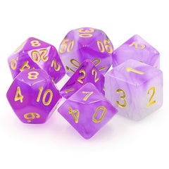 Poly 7 Dice Set: Amethyst Dream (Translucent Purple Haze)