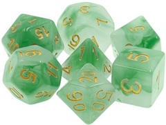 Poly 7 Dice Set: Your Lucky Dice (Green Jade Opaque)