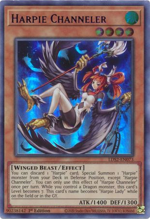 Harpie Channeler (Purple) - LDS2-EN073 - Ultra Rare - 1st Edition