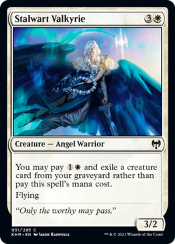 エンジェル Stalwart Valkyrie Light Play, English Magic the Gathering MTG