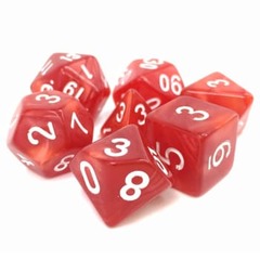 Poly 7 Dice Set: Berserkers Rage (Red Pearl Opaque)