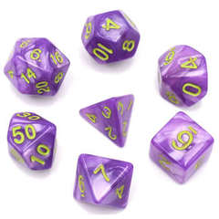 Poly 7 Dice Set: Permafrost (Light Blue Pearl Opaque)