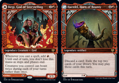 Birgi, God of Storytelling // Harnfel, Horn of Bounty - Foil - Showcase