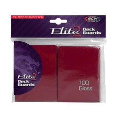 BCW Deck Guard: Elite2 Gloss sleeves - Red (100ct)