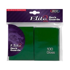 BCW Deck Guard: Elite2 Gloss sleeves - Green (100ct)