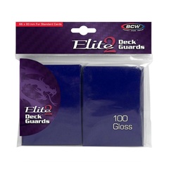 BCW Deck Guard: Elite2 Gloss sleeves - Blue (100ct)