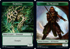 Elemental // Elf Warrior Double-sided Token