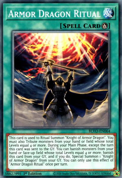 Armor Dragon Ritual - BLVO-EN064 - Common - 1st Edition