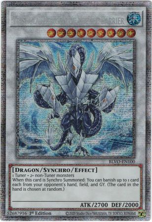 Trishula, Dragon of the Ice Barrier - BLVO-EN100 - Starlight Rare - 1st Edition