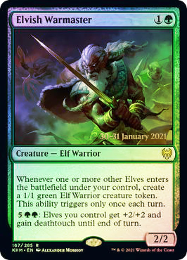 Elvish Warmaster - Foil - Prerelease Promo