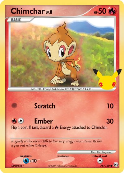 Chimchar - 076/130 - First Partner Pack Promo