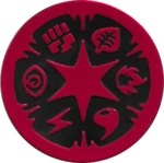 Energy Symbols Collectible Coin - Red Non Holofoil (Generation 3)