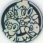 Turtwig, Chimchar, and Piplup Collectible Coin - Silver Rainbow Holofoil (Generation 4)