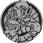 Turtwig, Chimchar, and Piplup Collectible Coin - Silver Non Holofoil (Generation 4)