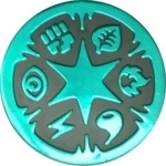 Energy Symbols Collectible Coin - Green Non Holofoil (Generation 4)