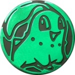 Chikorita Collectible Coin - Green Non Holofoil (Generation 4)