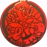 Turtwig, Chimchar, and Piplup Collectible Coin - Red Non Holofoil (Generation 4)