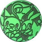 Snivy, Tepig, and Oshawott Collectible Coin - Green Mirror Holofoil (Generation 5) Japanese