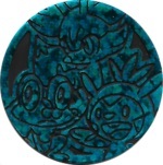 Chespin, Fennekin, and Froakie Collectible Coin - Blue Speckle Holofoil (Generation 6)