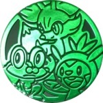 Chespin, Fennekin, and Froakie Collectible Coin - Green Non Holofoil (Generation 6)