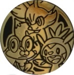 Chespin, Fennekin, and Froakie Collectible Coin - Gold Mirror Holofoil (Generation 6)