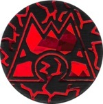 Team Magma Emblem Collectible Coin - Red Cracked Ice Holofoil (Generation 6)