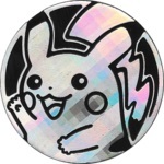 Pikachu Collectible Coin - Silver Pixel Holofoil (Generation 6) Large-sized