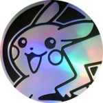 Pikachu Collectible Coin - Silver Rainbow Holofoil (Generation 6)