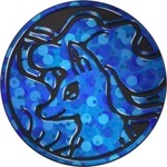 Alolan Ninetales Collectible Coin - Blue Bubbled Holofoil (Generation 7)