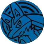 Lucario Collectible Coin - Blue Rainbow Holofoil (Generation 7)