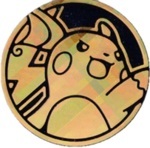 Raichu Collectible Coin - Yellow Pixel Holofoil (Generation 7)