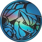 Mega Blastoise Collectible Coin - Blue Rainbow Holofoil (Generation 7)