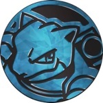 Blastoise Collectible Coin - Blue Cracked Ice Holofoil (Generation 7)