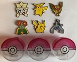 Togepi, Pikachu, Ho-Oh, Bellossom, and Lugia Pins