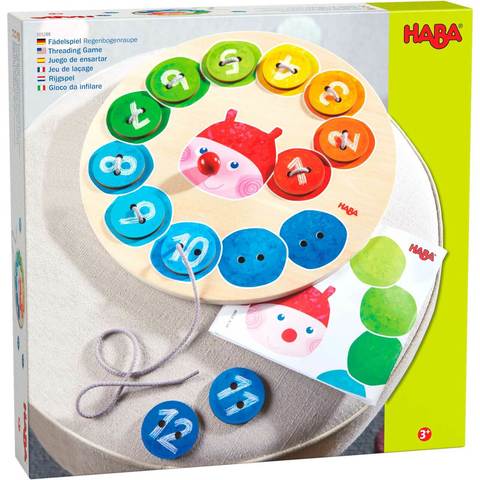 Rainbow Caterpillar Threading Game