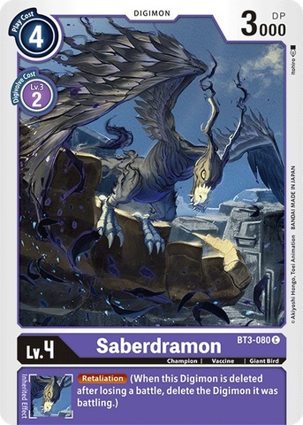 Saberdramon - BT3-080 - C