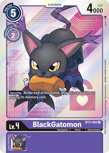 BlackGatomon - BT3-082 – U (Box Topper)