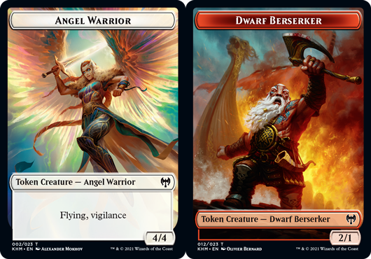 Angel Warrior Token // Dwarf Berserker Token - Foil