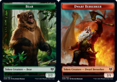 Bear Token // Dwarf Berserker Token - Foil